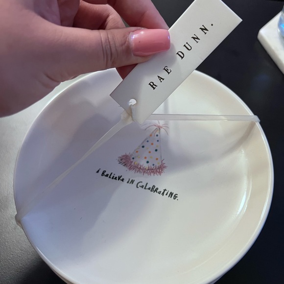 Rae Dunn I believe in celebrating appy plates set 4 Magenta artisan collection - Picture 1 of 3